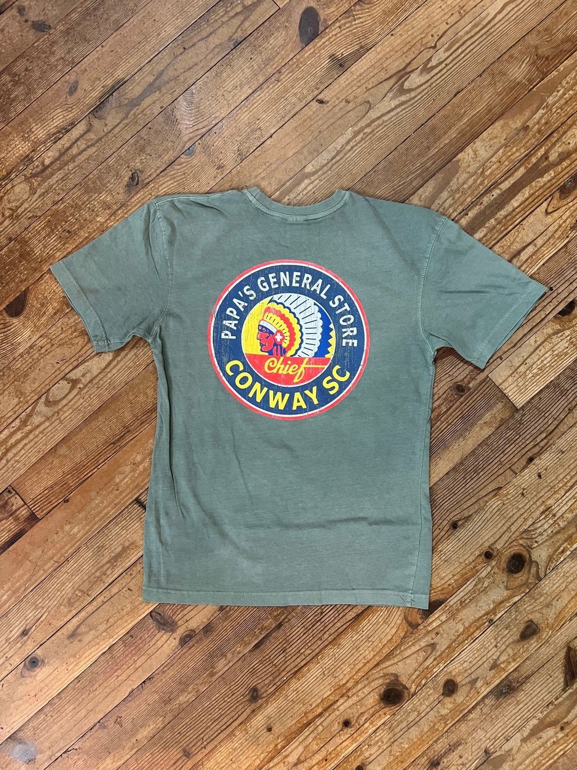 Chief of Conway L/S Tee Olive, Size: XX-Large