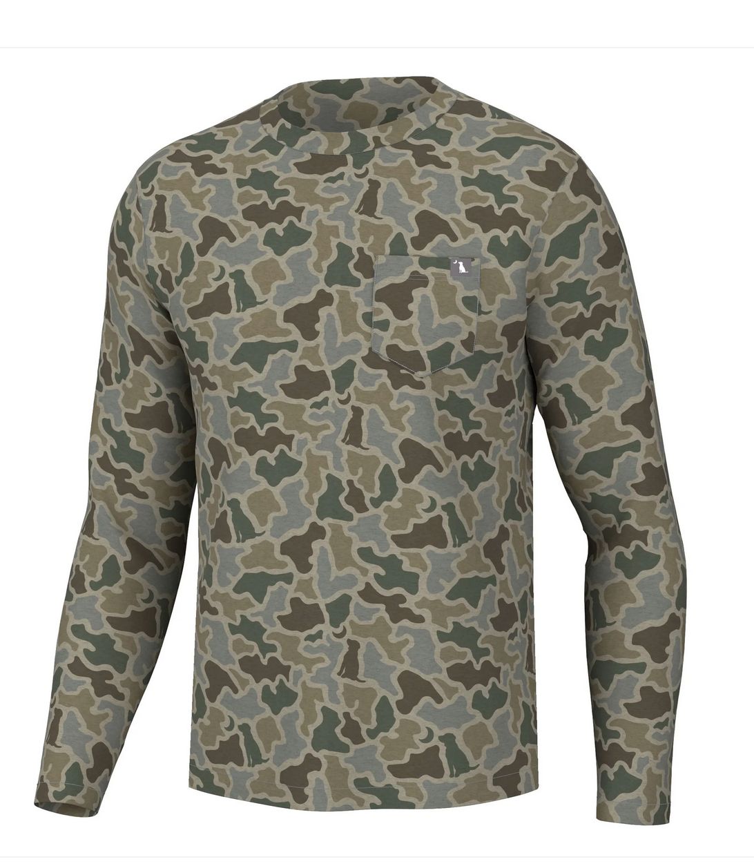 LBO Heather Blend L/S Crew Sand Dog &amp; Moon Camo