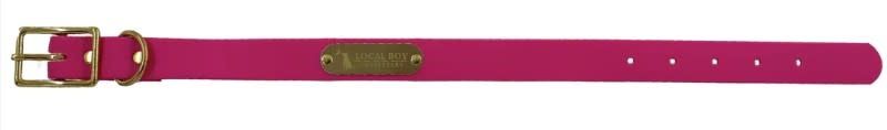 Local Boy Biothane Dog Collar Pink