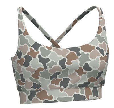 Local Girl Camo Sports Bra  Forest Camo Flora