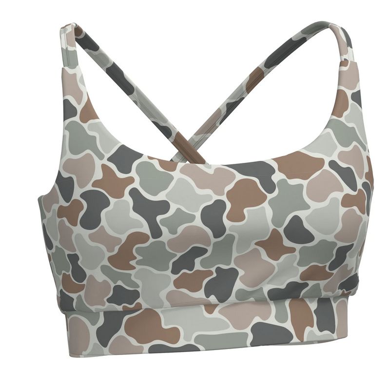 Local Girl Camo Sports Bra  Forest Camo Flora