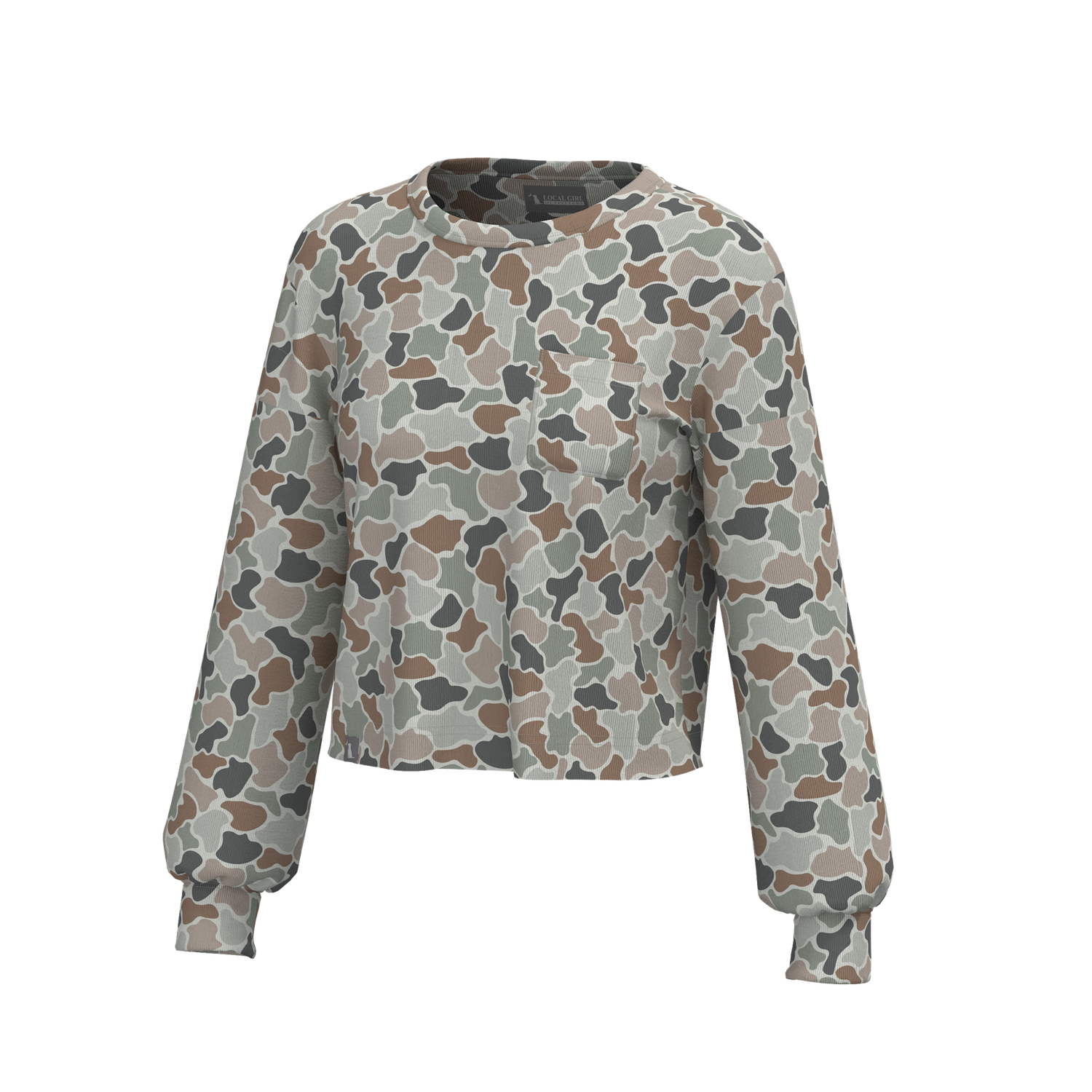 Local Girl Revive Crewneck Forest Camo Flora
