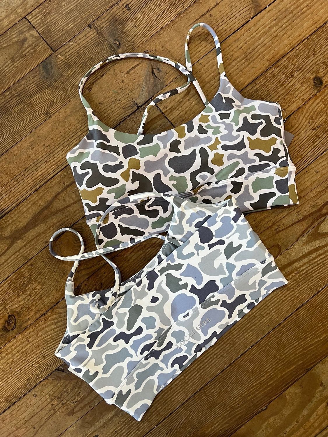 Local Girl Camo Sports Bra Top