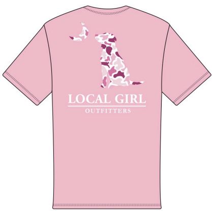 Local Girl Pink Localflage Dog &amp; Moon Pink Tee