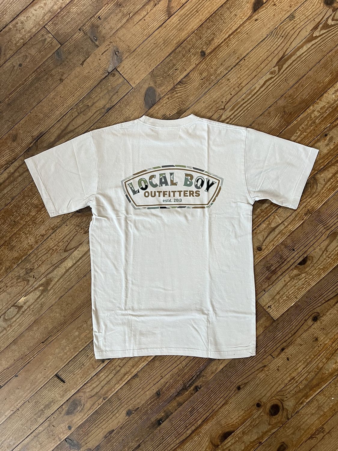 Local Boy Forest Camo Label S/S Tee Silver