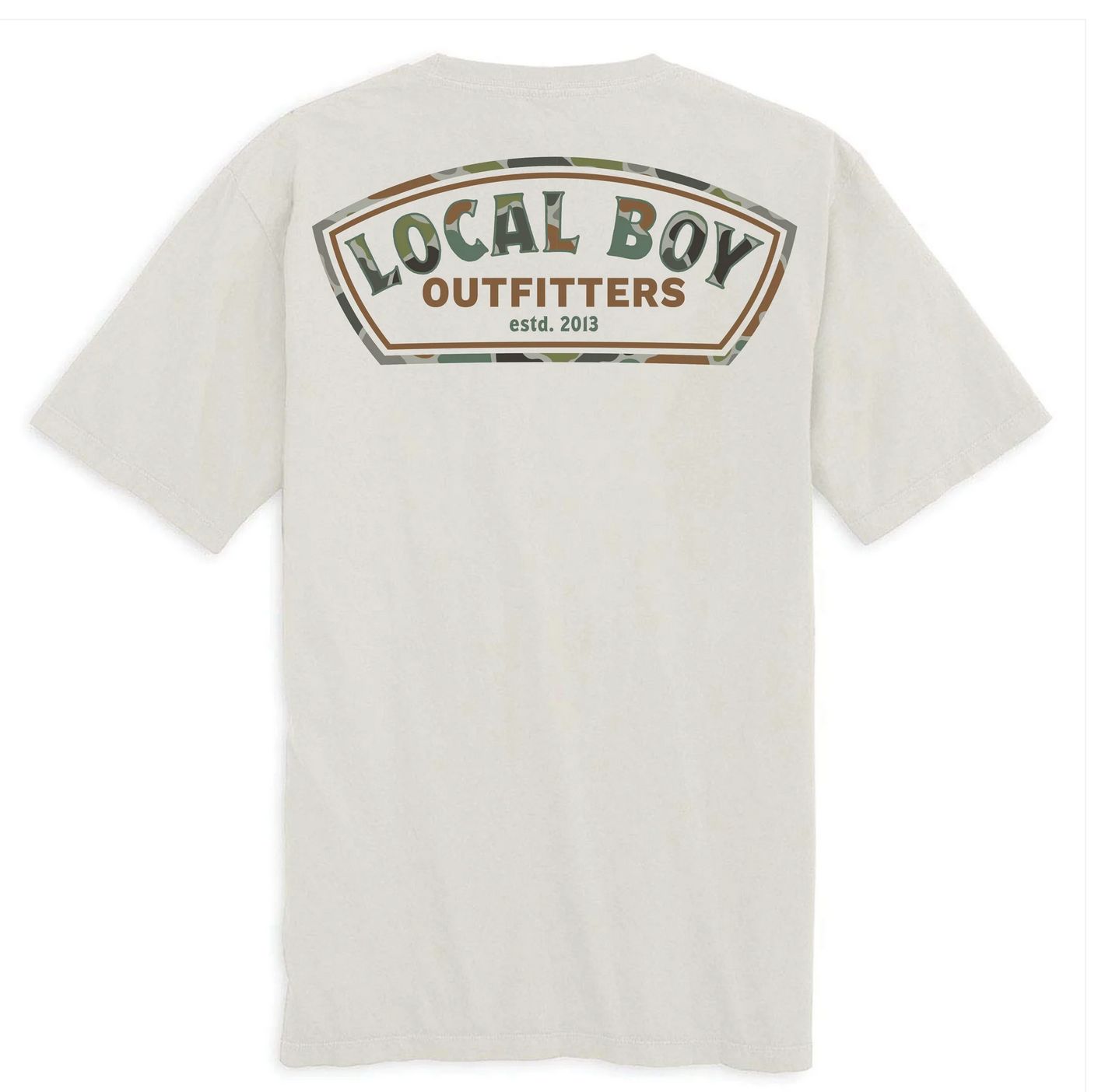 Local Boy Forest Camo Label S/S Tee Silver