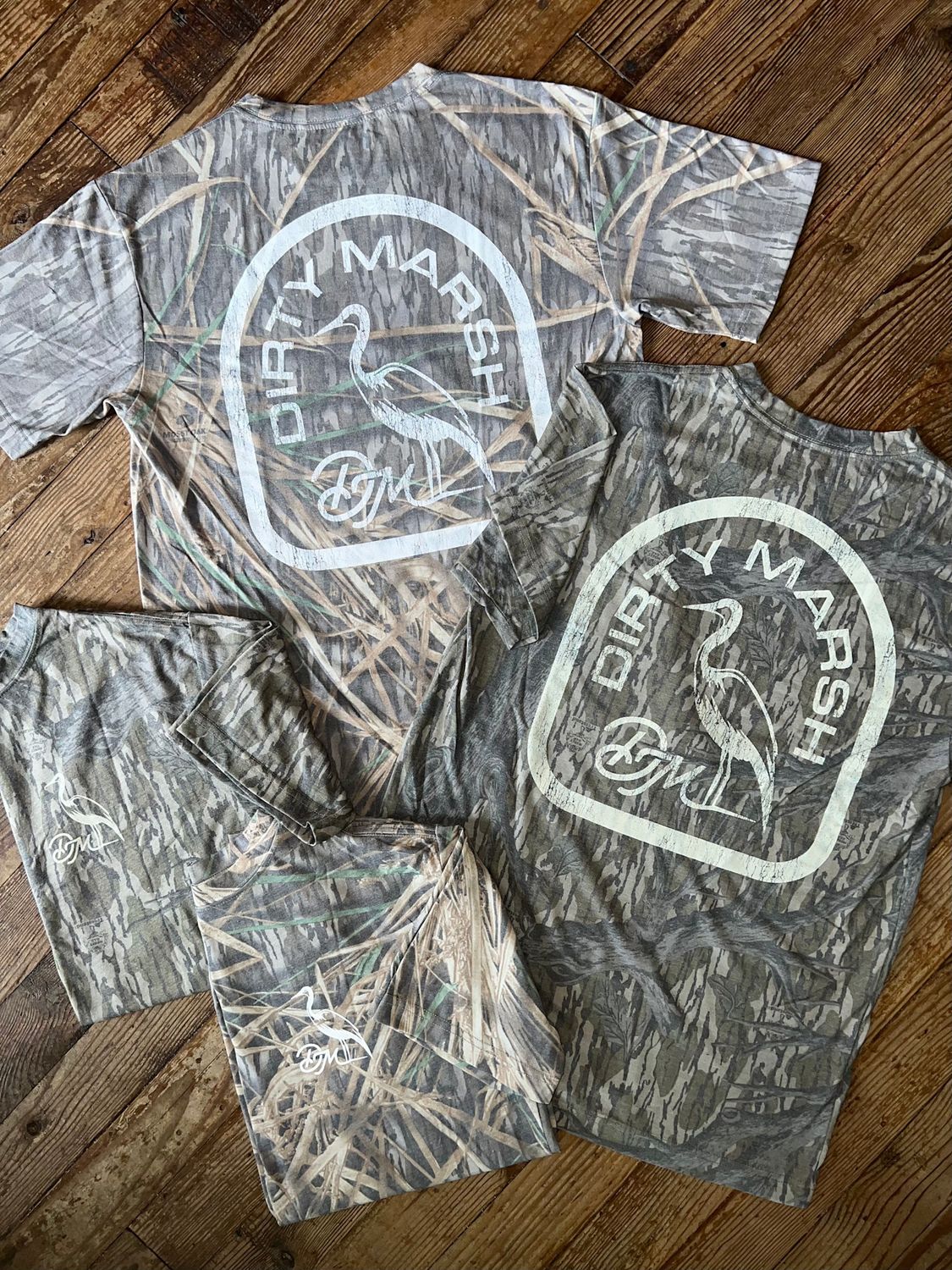 Dirty Marsh Vintage Mossy Oak  Camo Tee