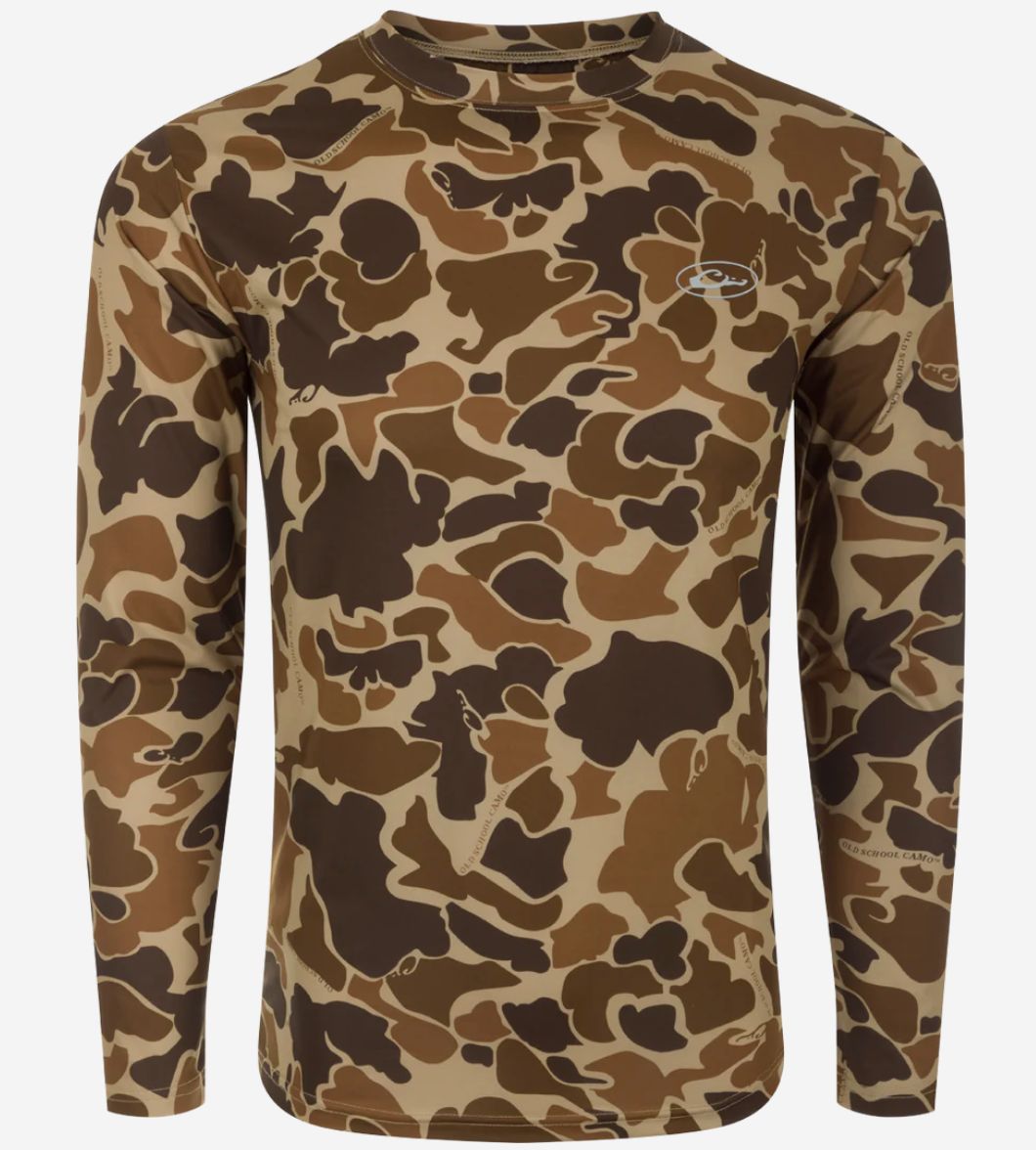 Youth EST Camo Performance Crew L/S Old School