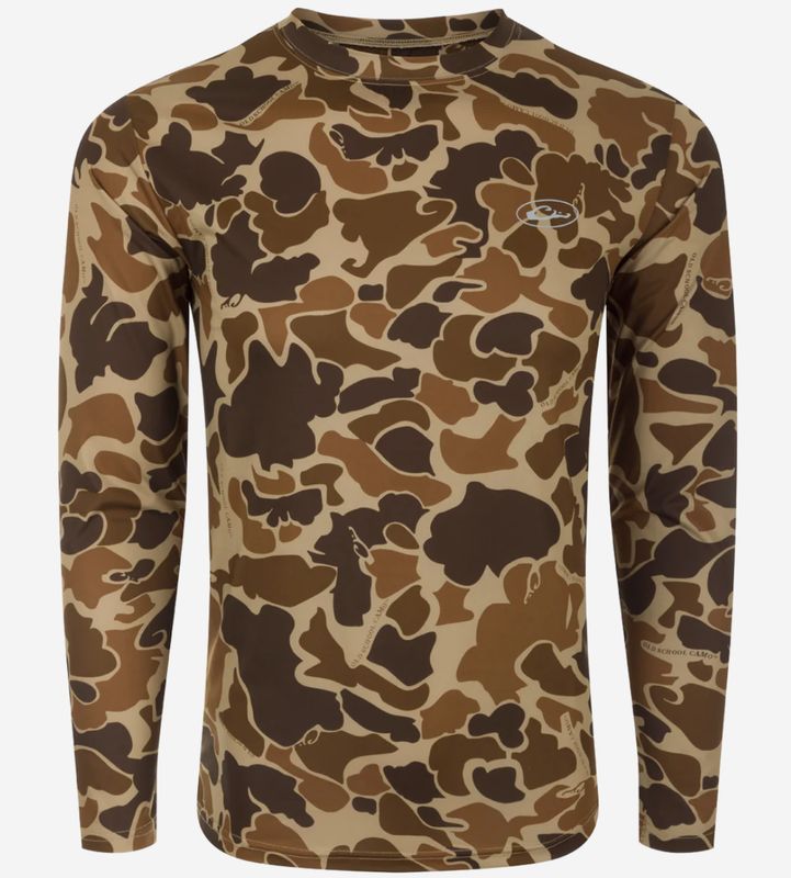 Youth EST Camo Performance Crew L/S Old School