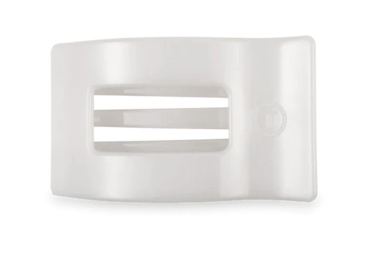 Flat Rectangle Hair Clip Coconut White