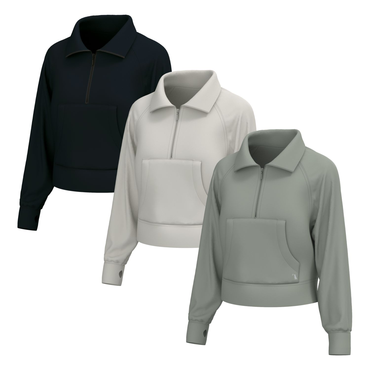 Local Girl Freelance 1/4 Zip Black