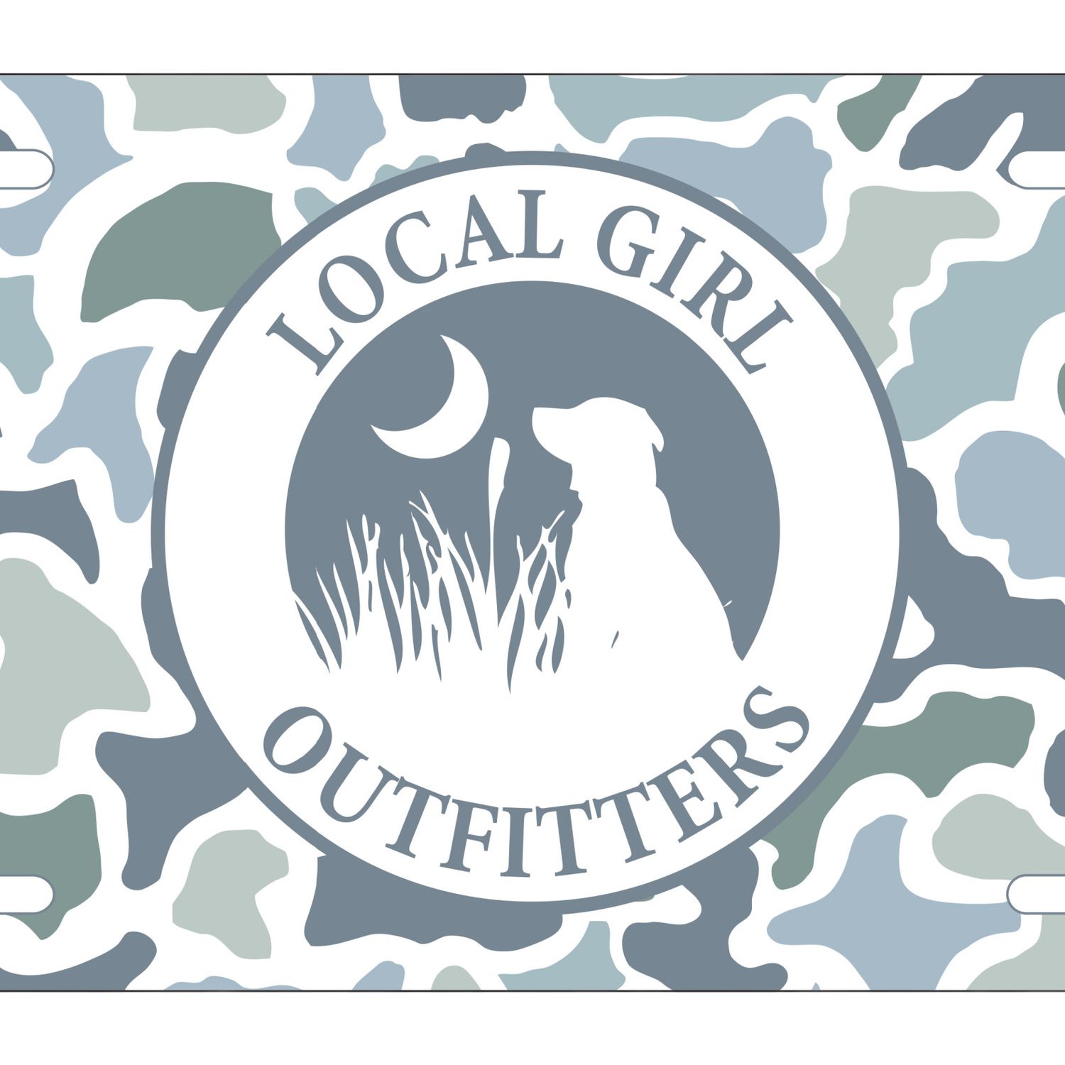 Local GIrl License Plate, Color: Localflage Coast