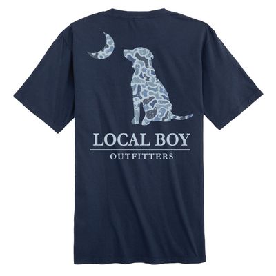 Toddler Distressed LCF Cobalt China Blue Dog &amp; Moon Tee