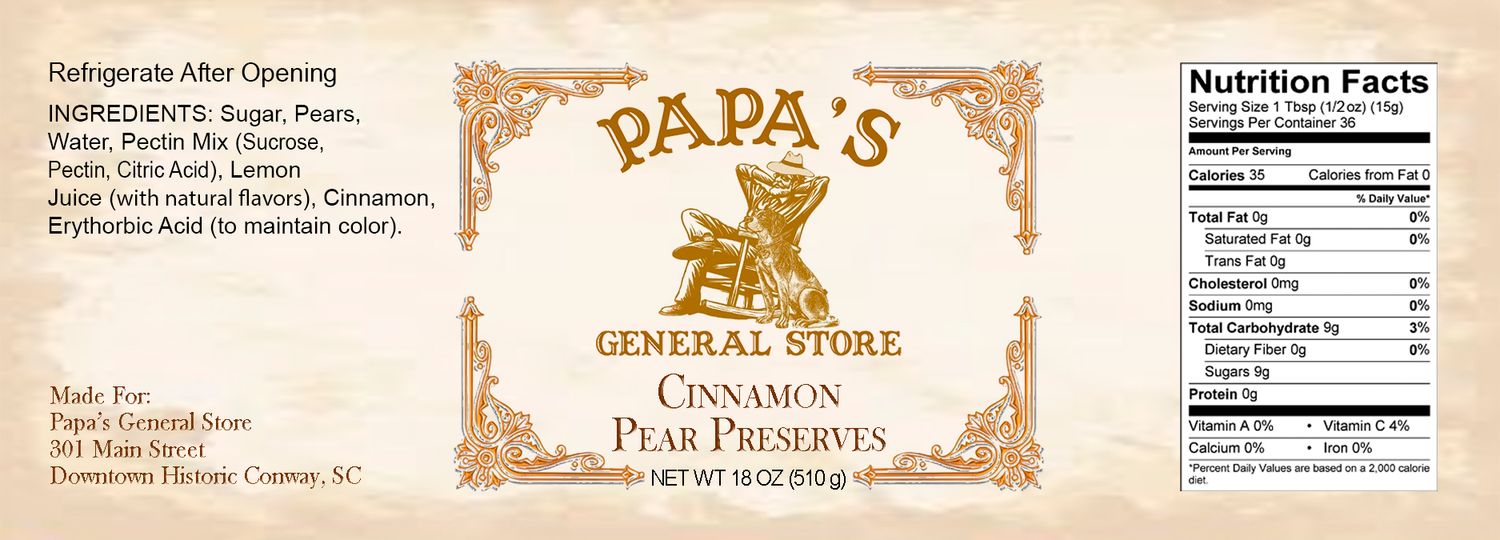 Cinnamon Pear Preserves