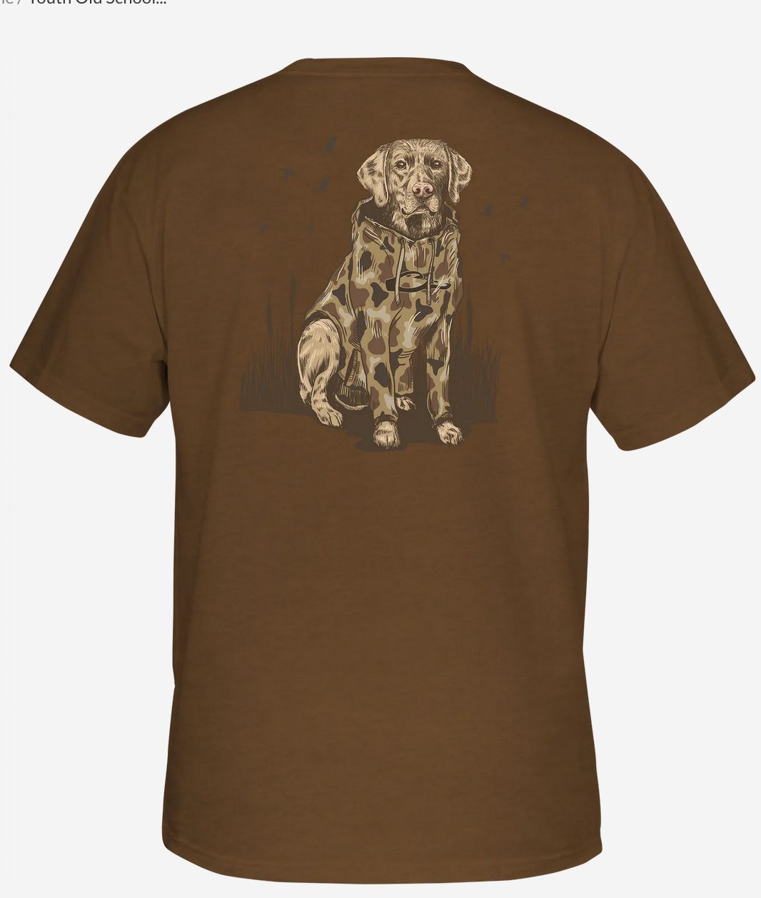 Youth Old School Lab S/S Tee Golden Pecan Dk Heather