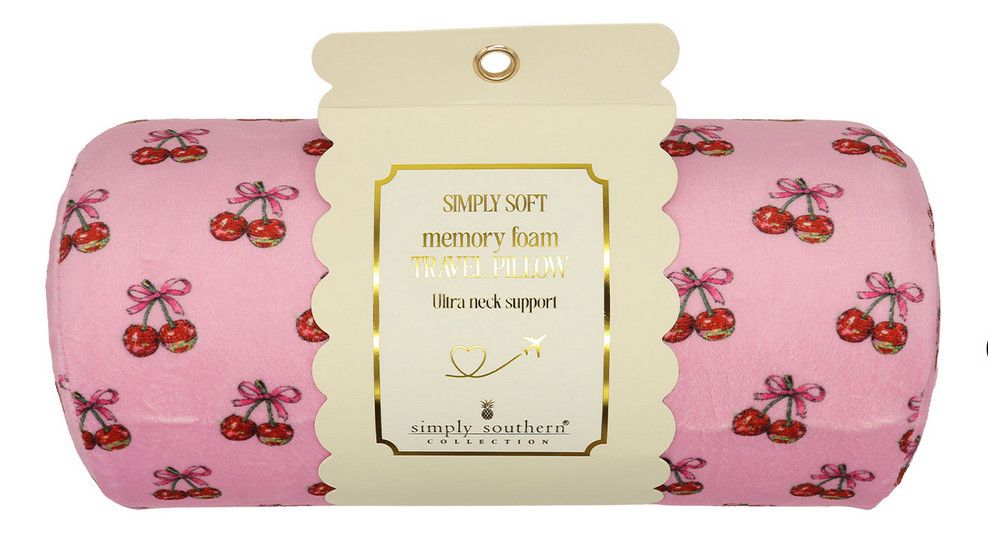 Simply Southern Women's Neck Pillow, Color: Cherry