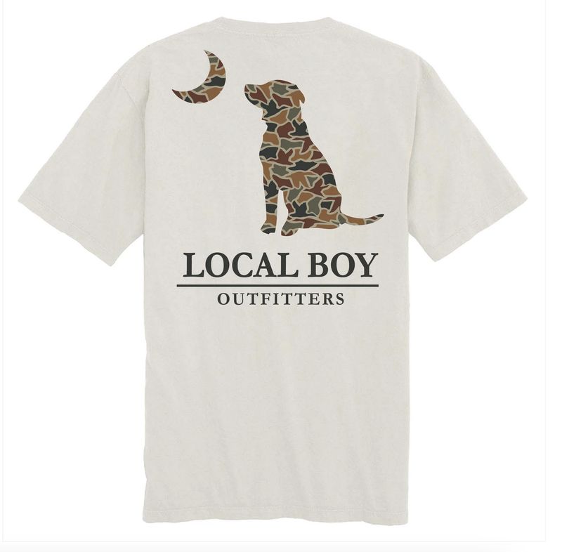 LBO Youth Autumn Duck Camo Dog &amp; Moon S/S Tee Silver