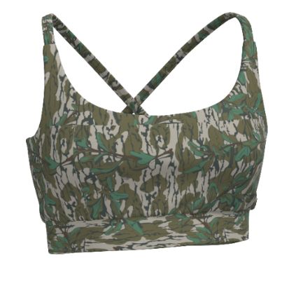 Local Girl Camo Sports Bra Green Leaf