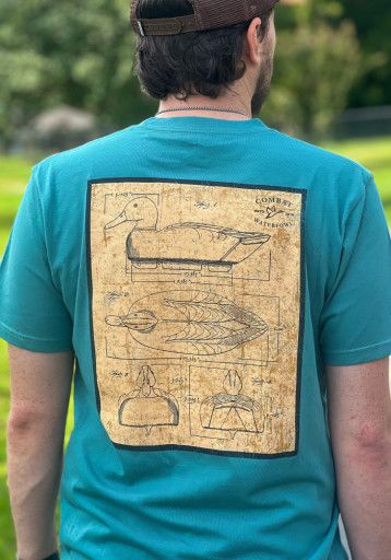 DECOY PATTERN TEE, Color: SEAFOAM, Size: Small