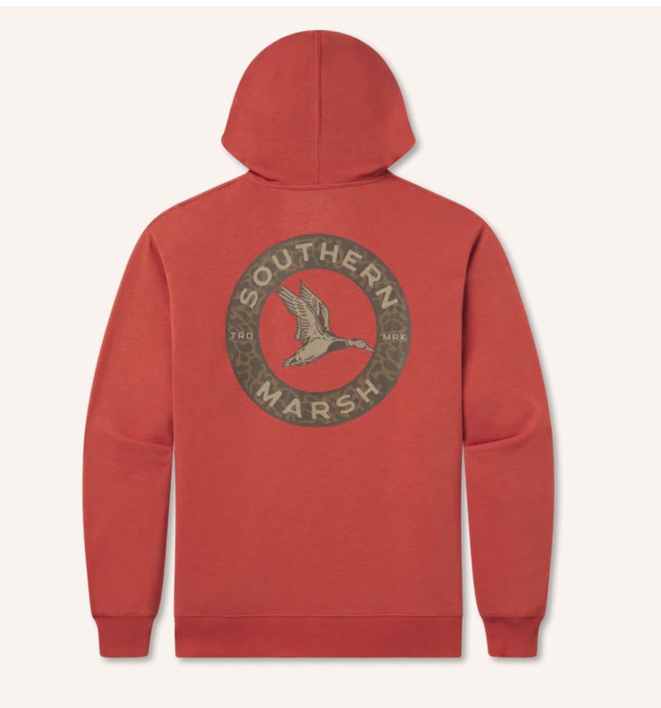 Surfside Hoodie Inflight Camo Washed Red