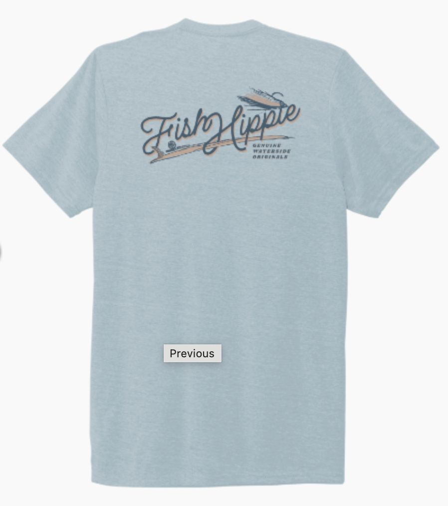 Fish Hippie On Board Flatwater Shale Heather Tee