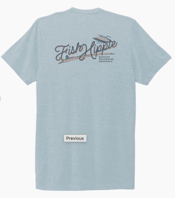 Fish Hippie On Board Flatwater Shale Heather Tee