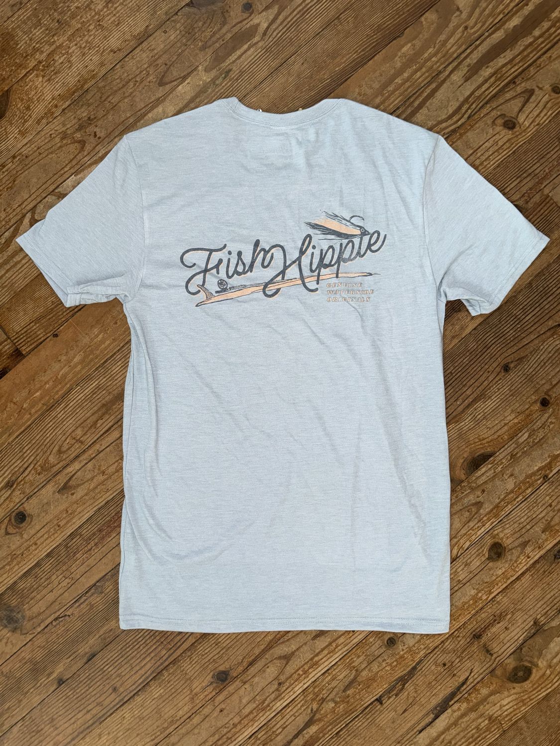 Fish Hippie On Board Flatwater Shale Heather Tee