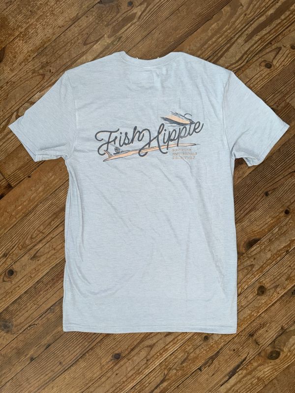 Fish Hippie On Board Flatwater Shale Heather Tee