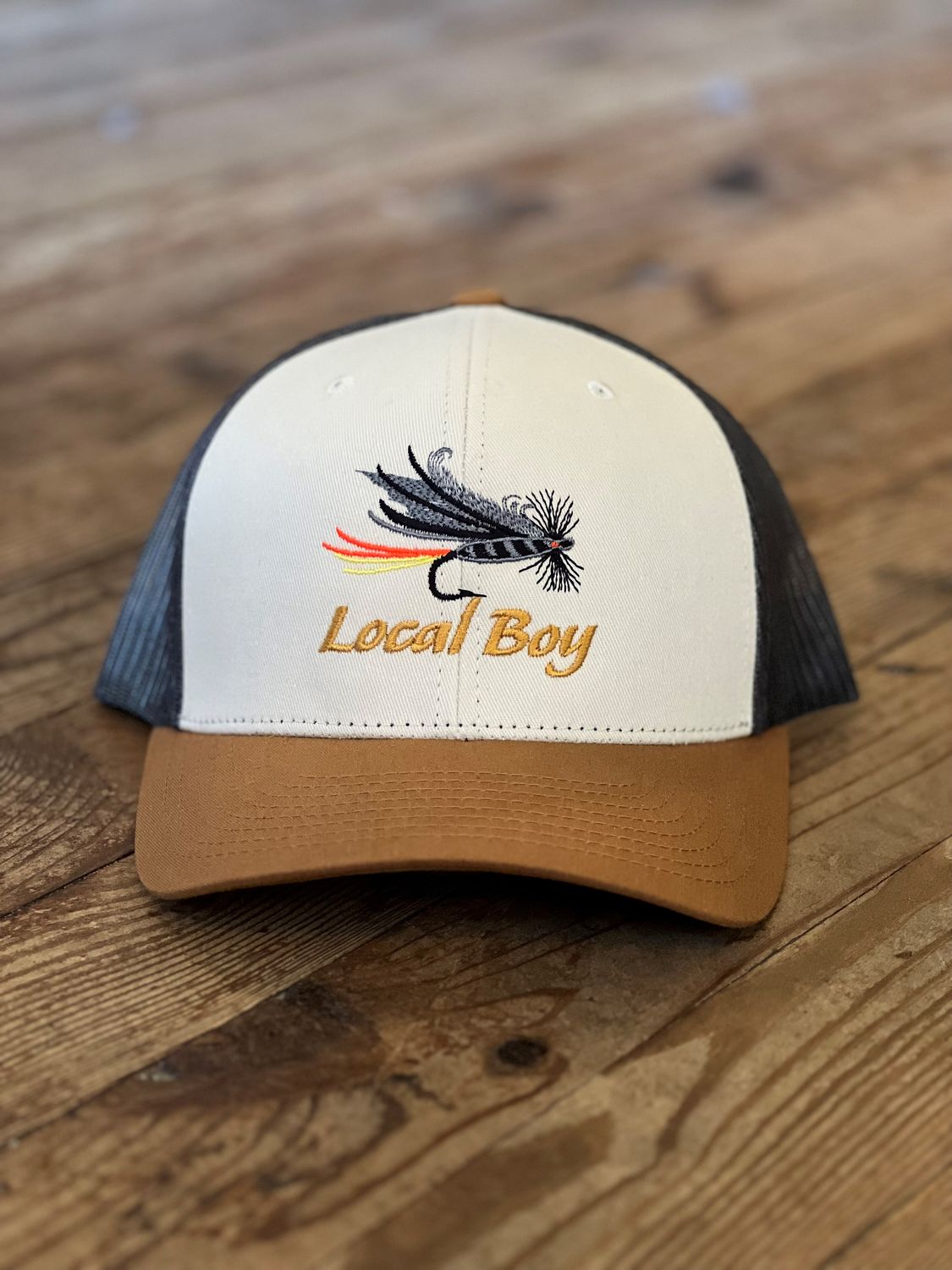 Local Boy Fly Hook Beige Hat