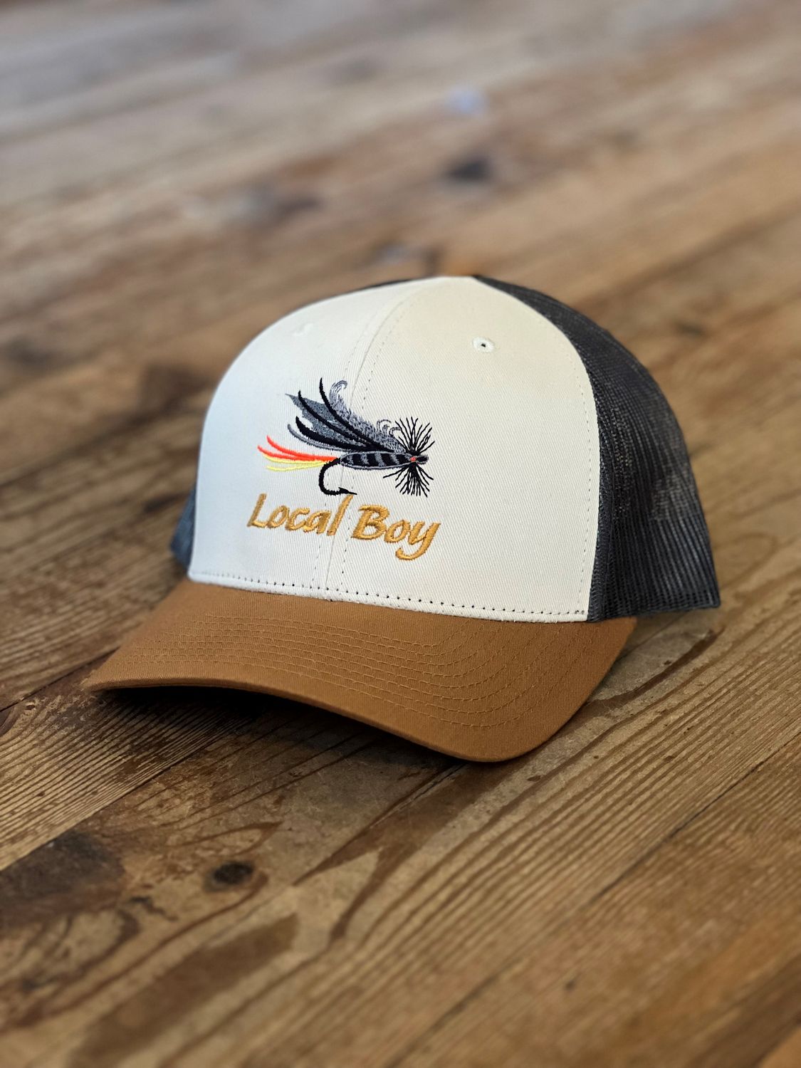 Local Boy Fly Hook Beige Hat