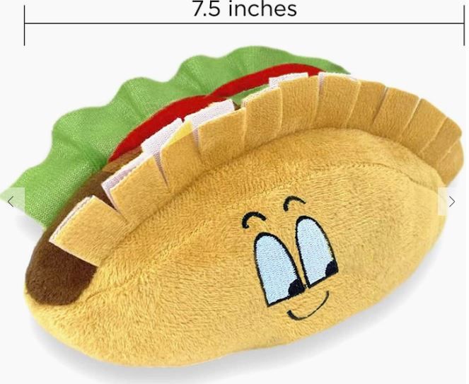 Dog Sombrero and Taco Plush Toy