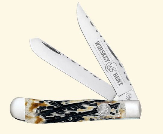 WB Carved Burnt Bone Trapper Filework