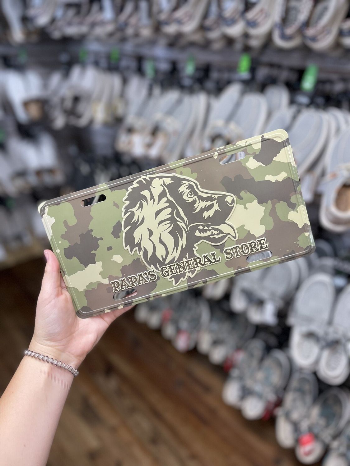 Papa's General Store Metal License Plate Boykin