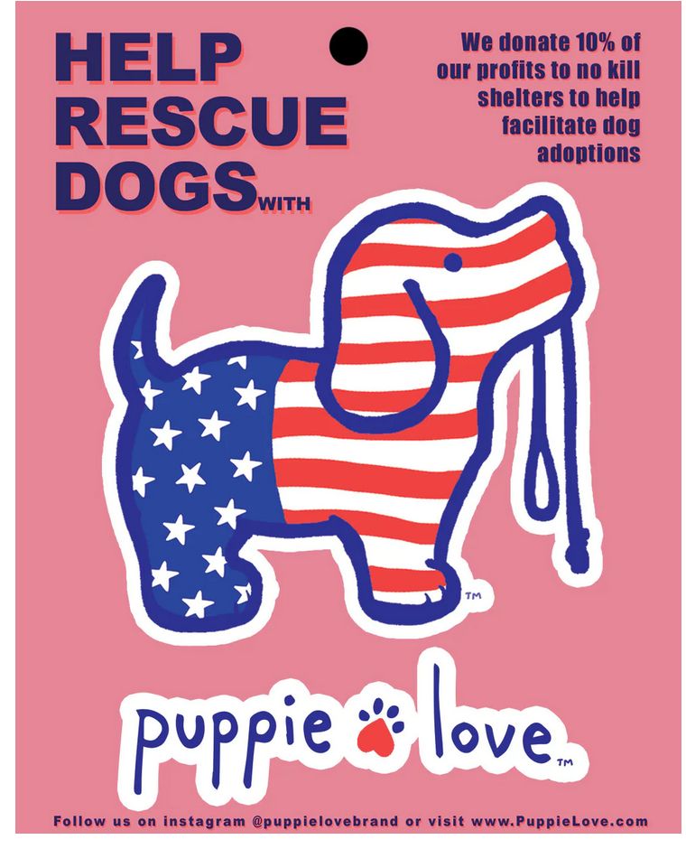 Puppie Love USA Pup Decal