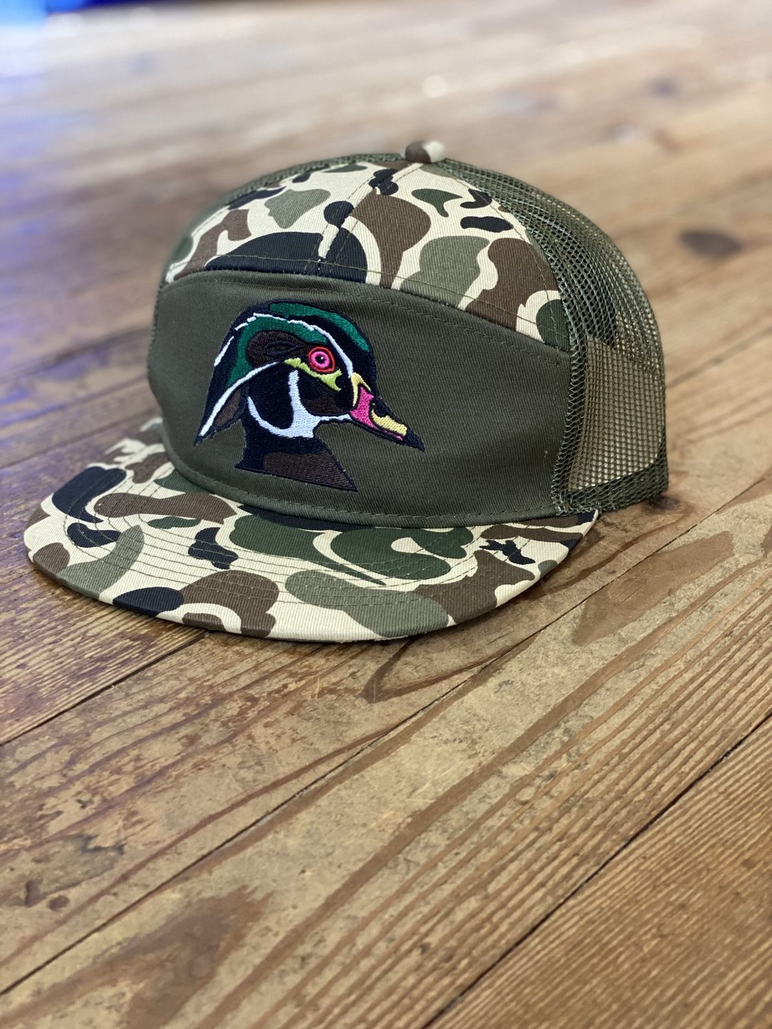 AIX Wood Duck 7 Panel Mesh Back Rope Hat
