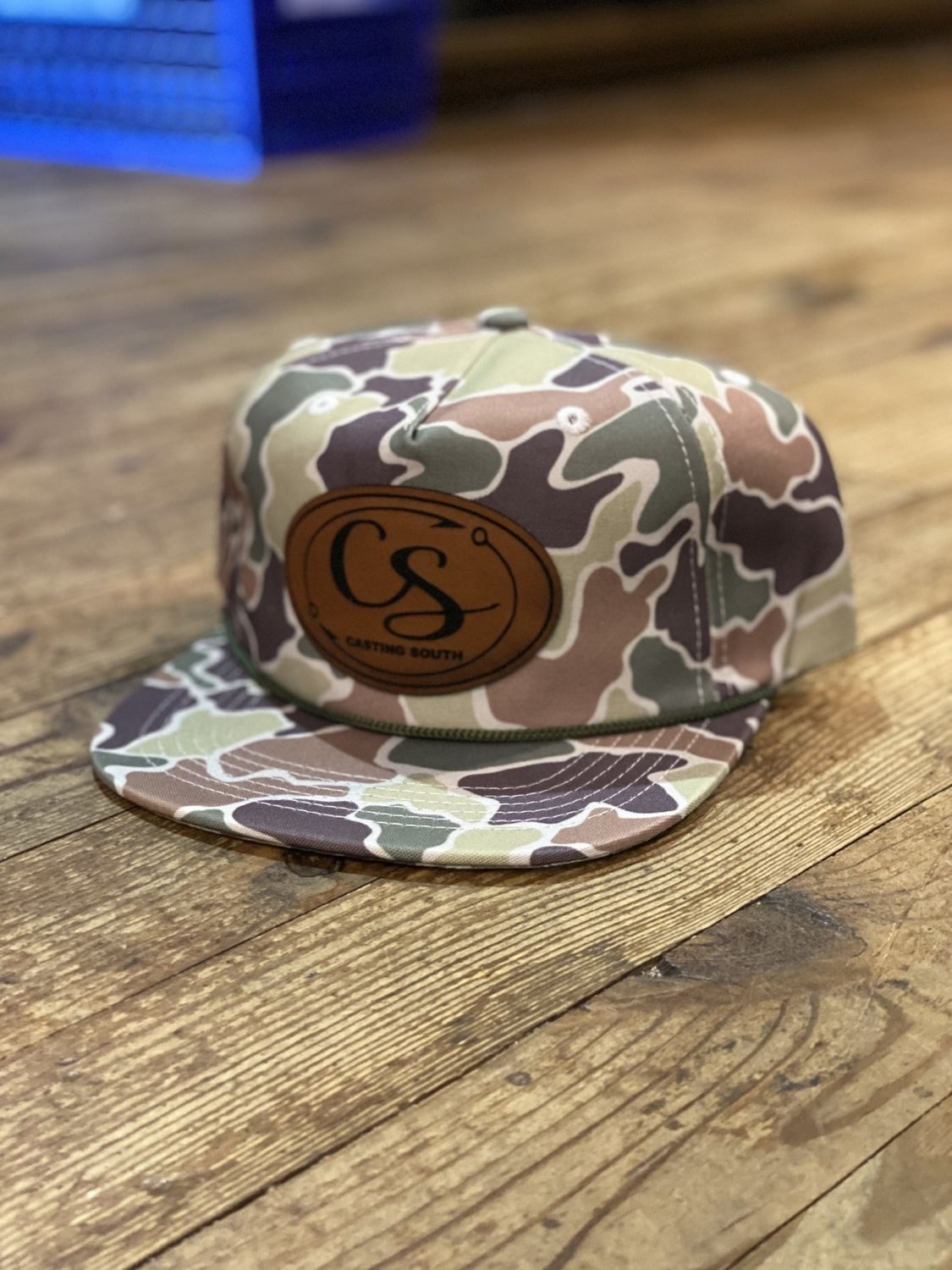 Casting South Rope Light Green Brown Camo Hat