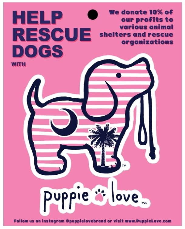 Puppie Love Palmetto Pup Decal