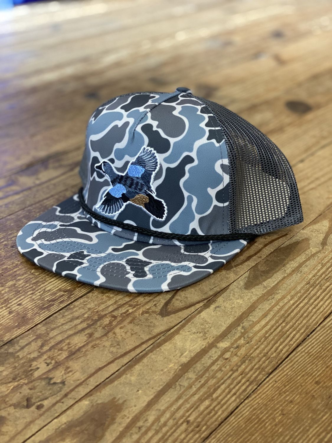 AIX Blue Wing Duck Mesh Rope Hat