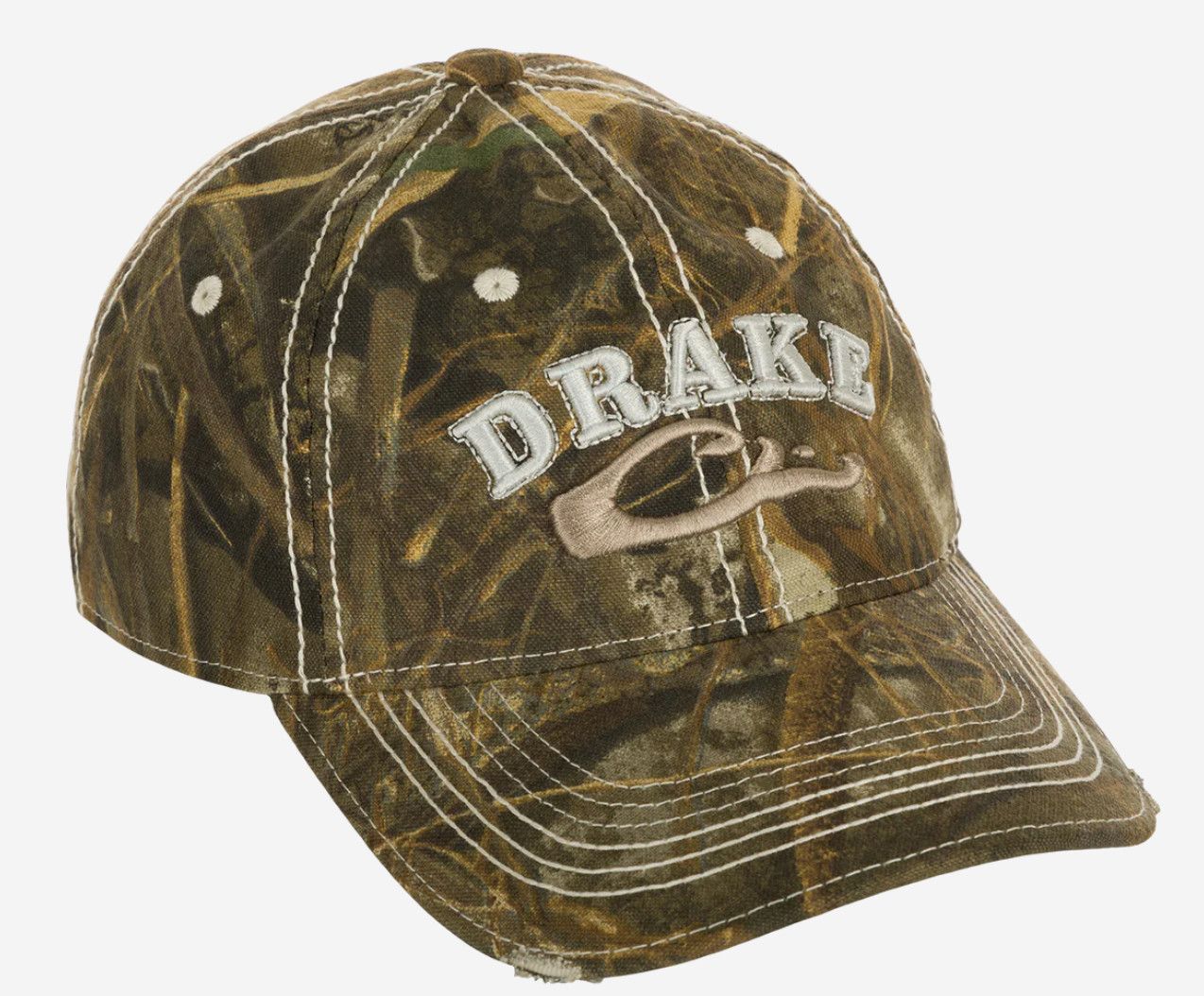 Drake Distressed 6-Panel Ball Cap Max-7 OSFM