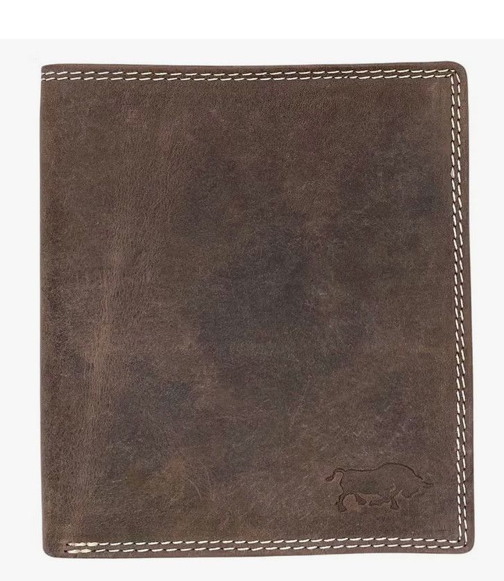 Buffalo Leather Wallet Dark Brown