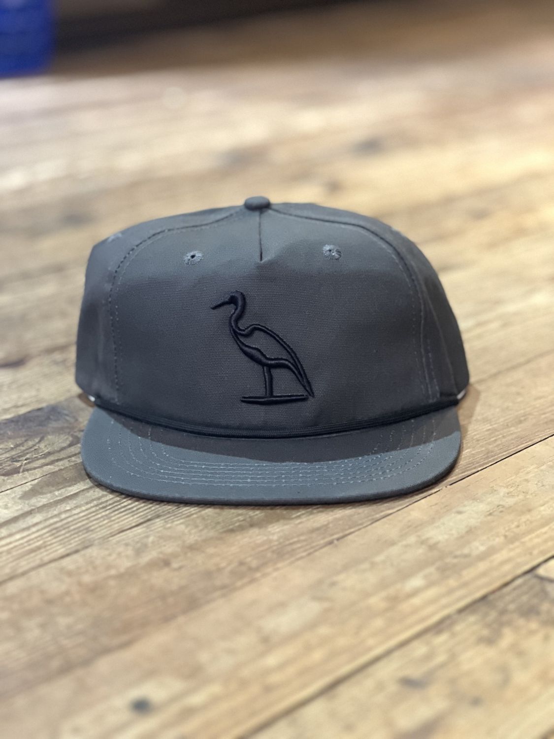 DM Heron Embroidered Gunmetal Rope Hat