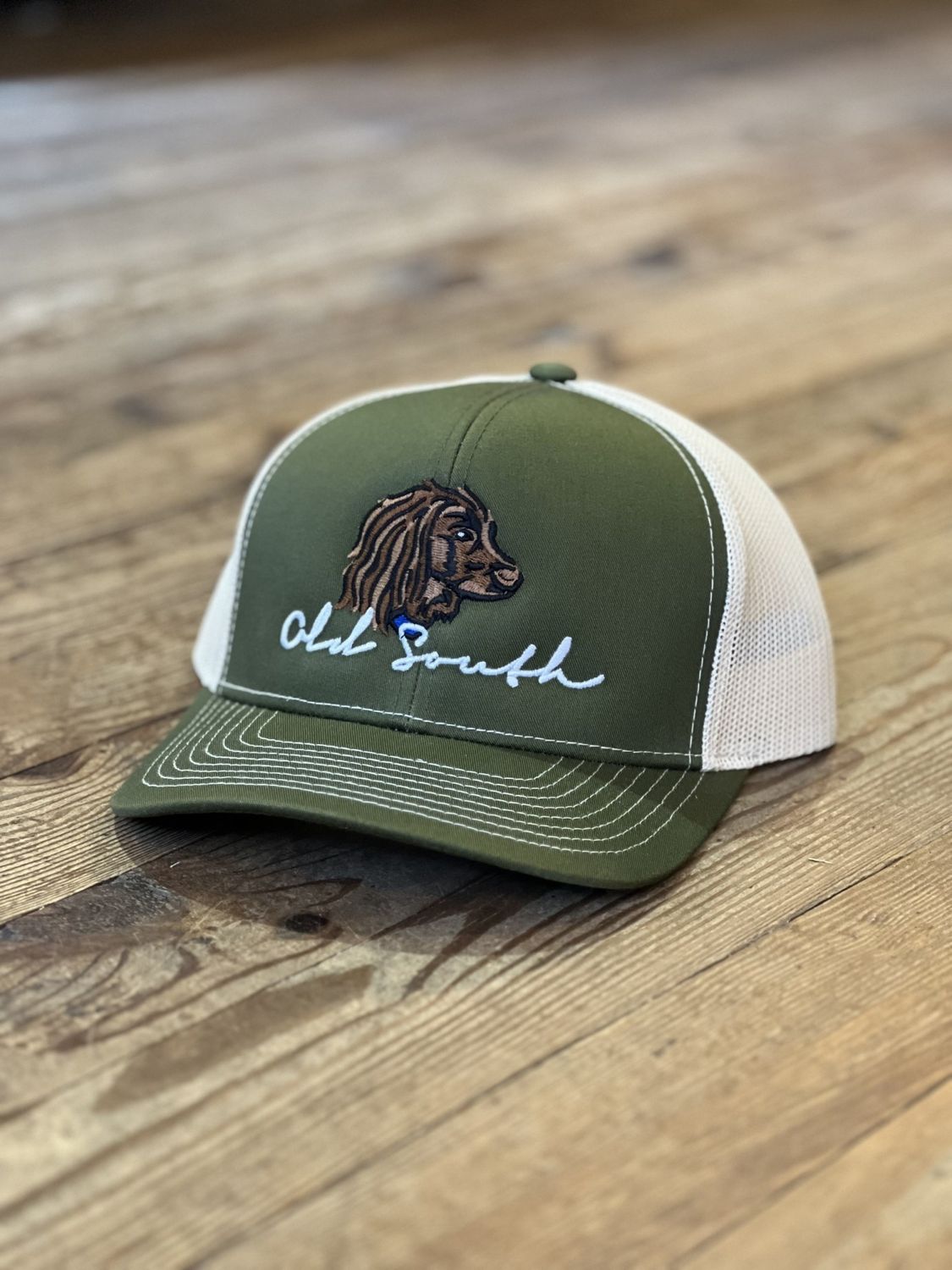 Old South Boykin Head Trucker Hat Moss/Beige