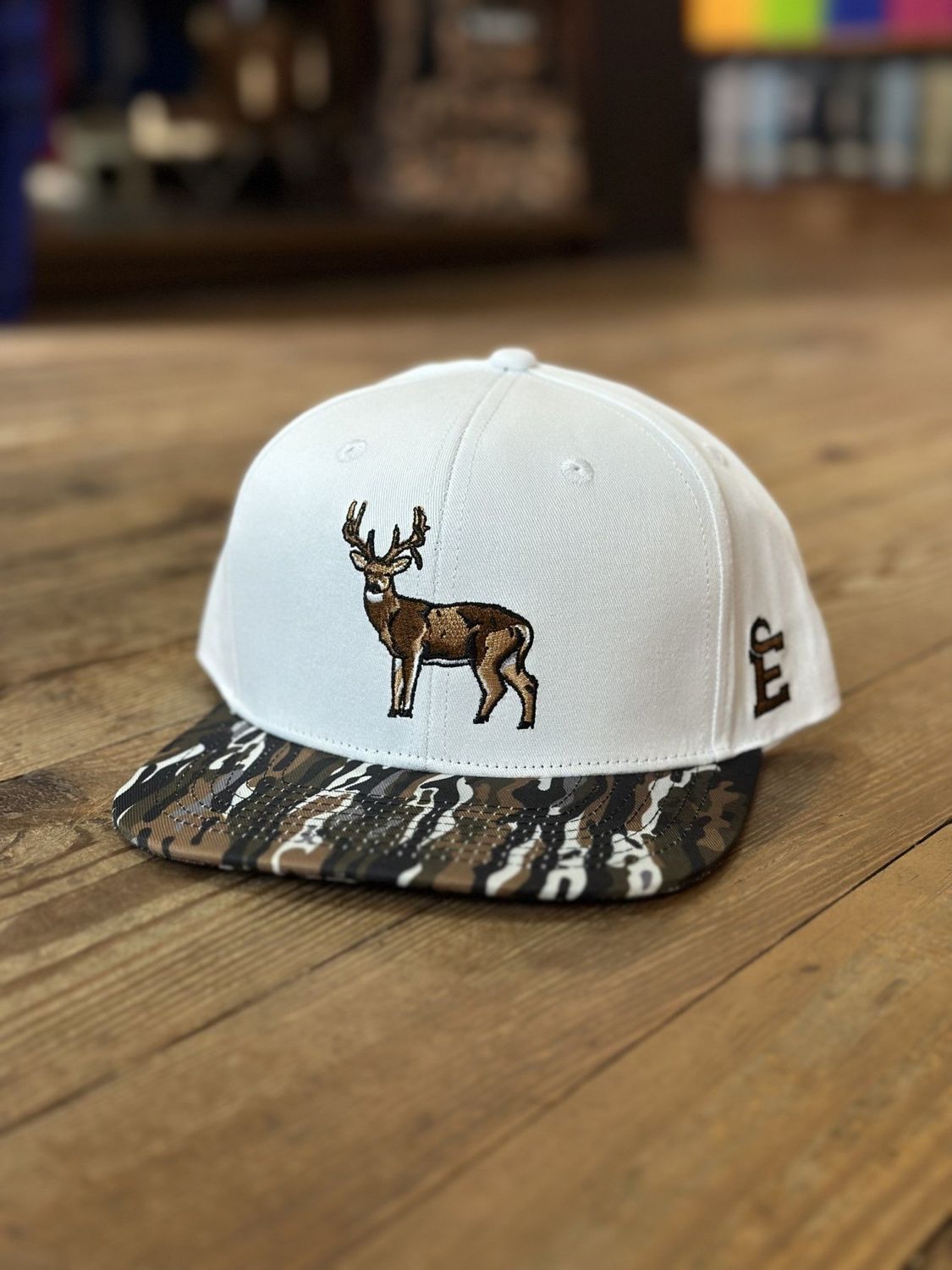Embry White Ranch Camo Buck Hat