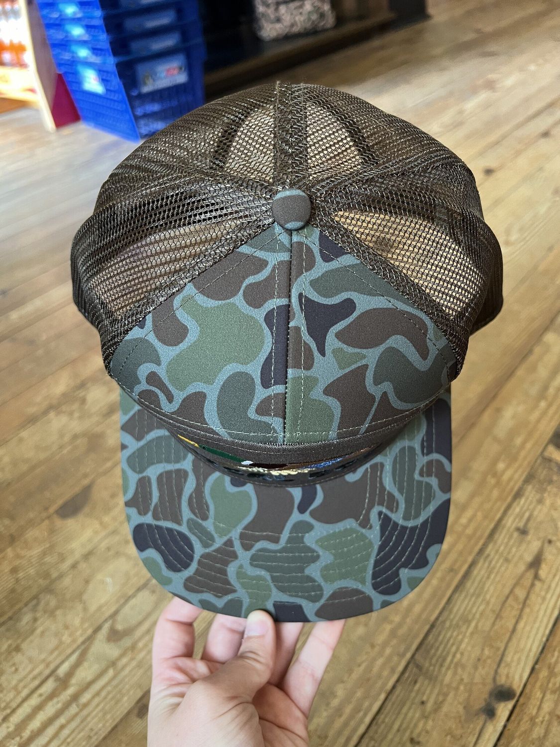 Wild Duck 7 Panel Hat Localflage OD/Brown