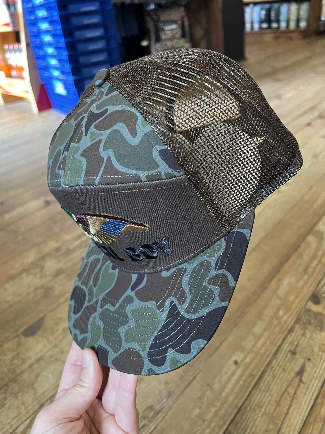 Wild Duck 7 Panel Hat Localflage OD/Brown