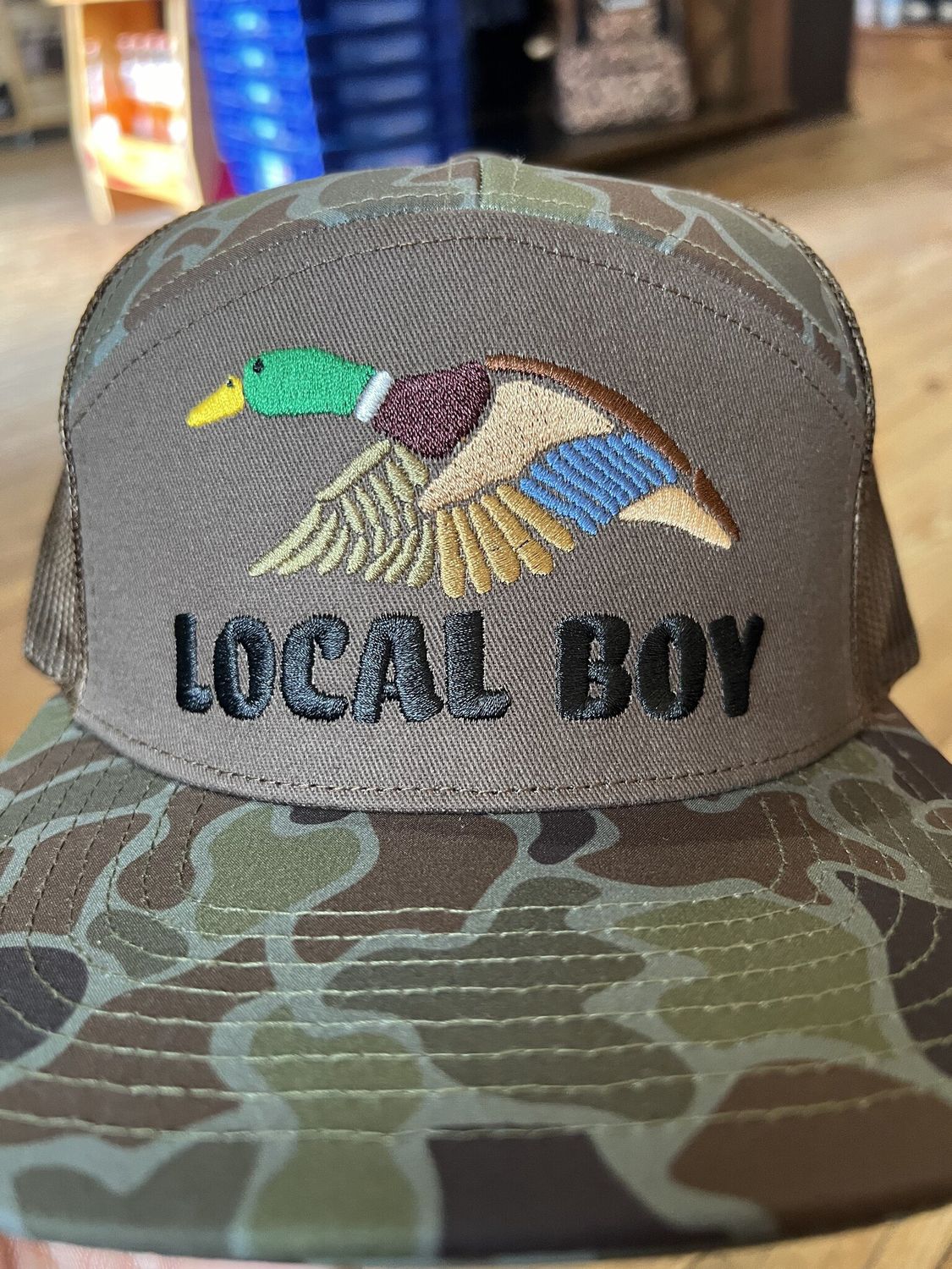 Wild Duck 7 Panel Hat Localflage OD/Brown