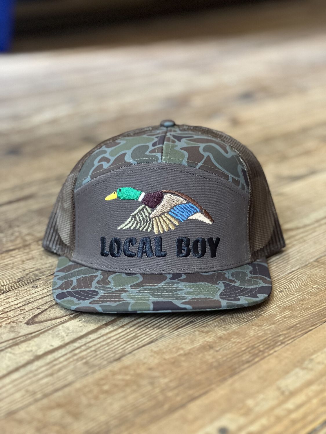 Wild Duck 7 Panel Hat Localflage OD/Brown