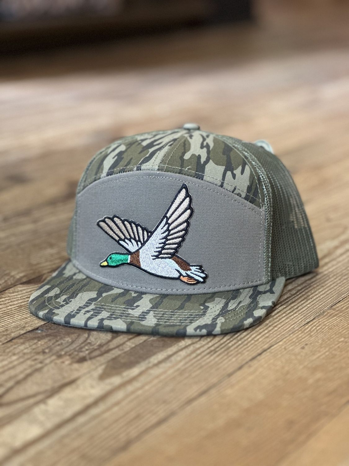 AIX 7 Panel Flying Mallard Patch Hat Mossy Oak/Loden