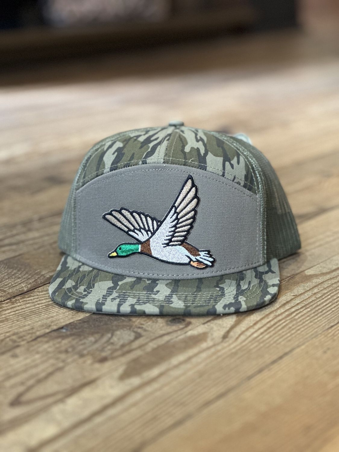 AIX 7 Panel Flying Mallard Patch Hat Mossy Oak/Loden