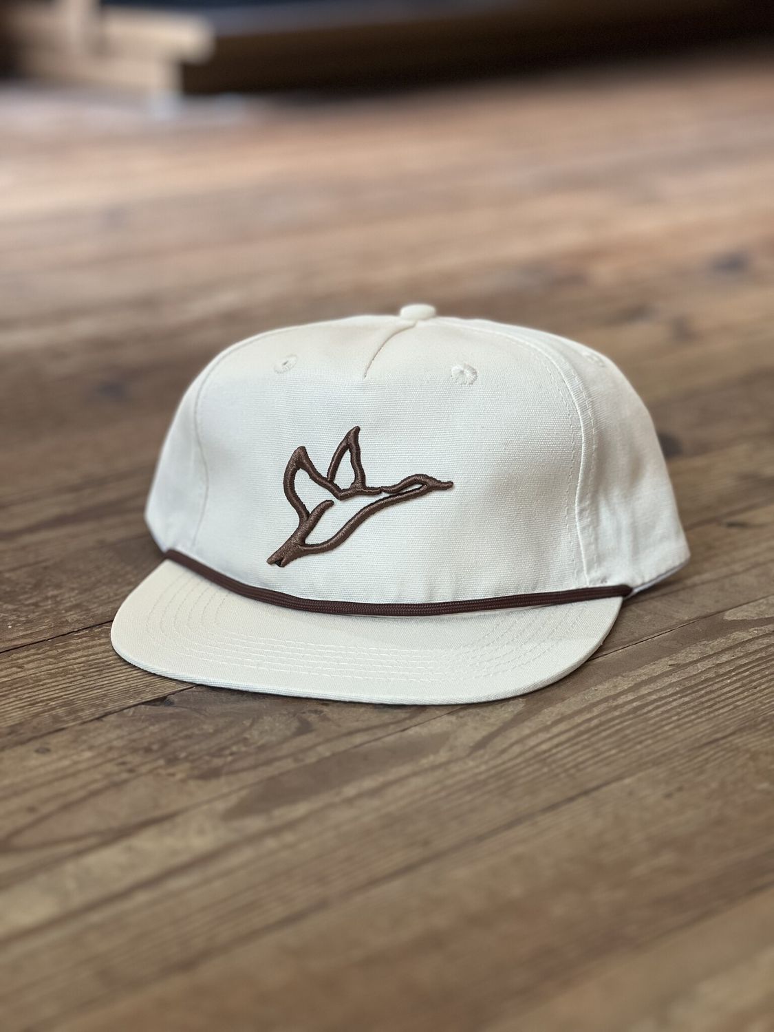 Combat Waterfowl Goat Rope Cream Embroidered Rope Hat